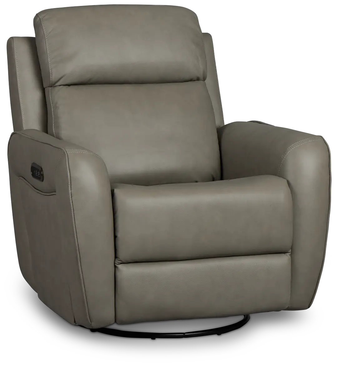 Julian Light Gray Lthr/vinyl Power Swivel Glider Recliner Julian Light Gray Lthr/vinyl Power Swivel Glider Recliner