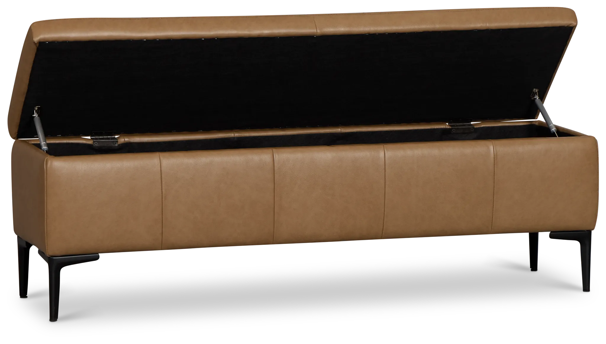 Highland Dark Brown Storage Upholstered Bench