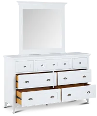 Heron Cove White Dresser & Mirror