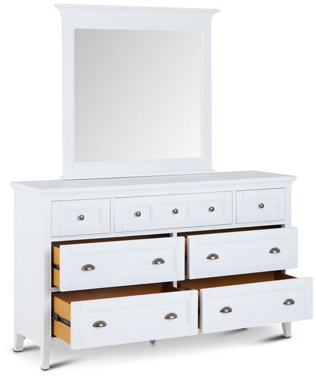 Heron Cove White Dresser & Mirror