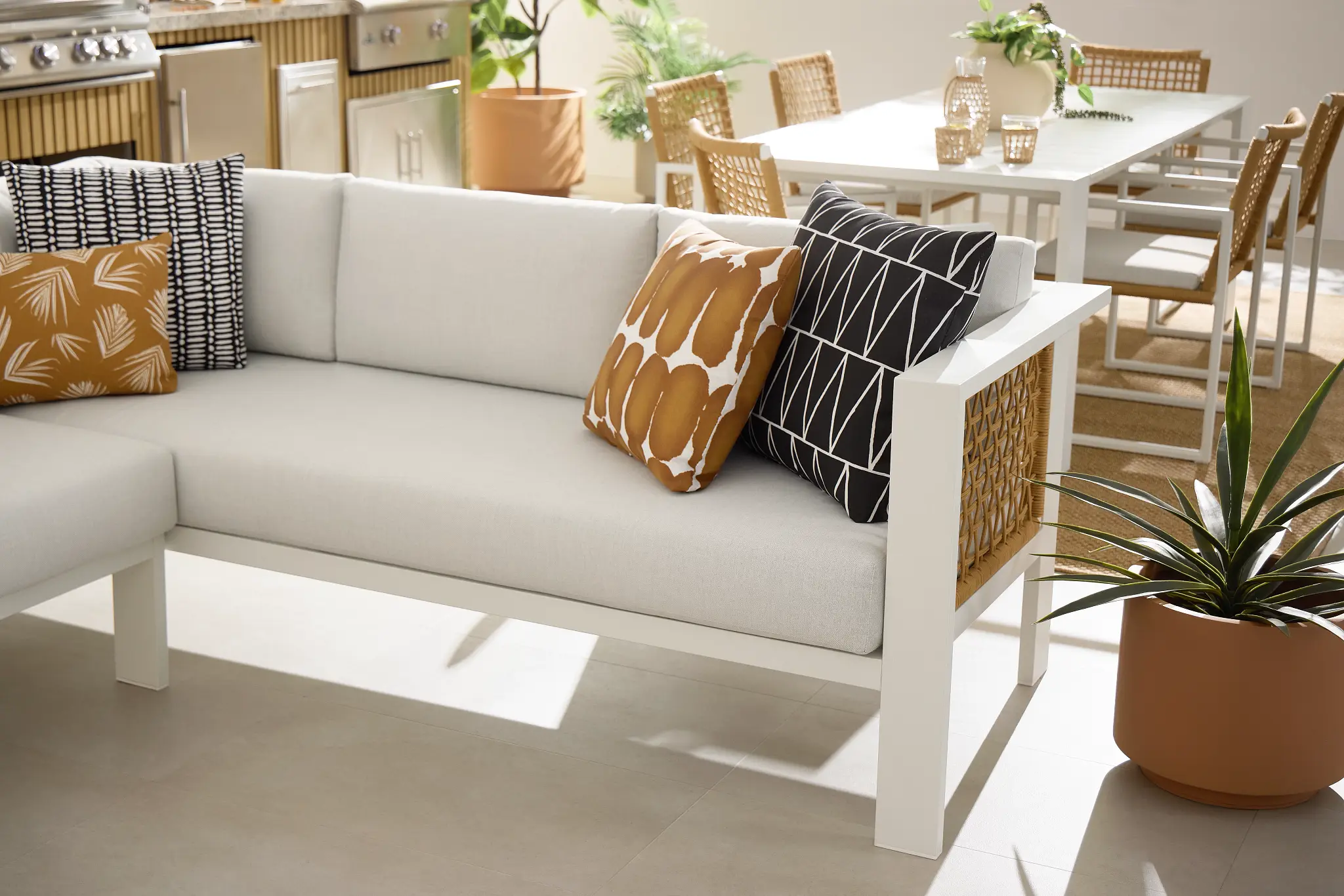 Sunrise White Small Left Chaise Sectional Sunrise White Small Left Chaise Sectional