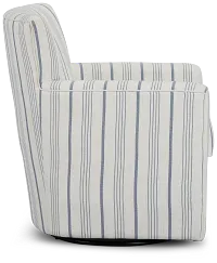 Blakely Light Blue Stripe Accent Chair