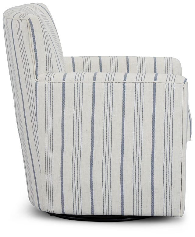 Blakely Light Blue Stripe Accent Chair