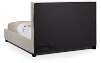 Monica Beige Uph Platform Storage Bed