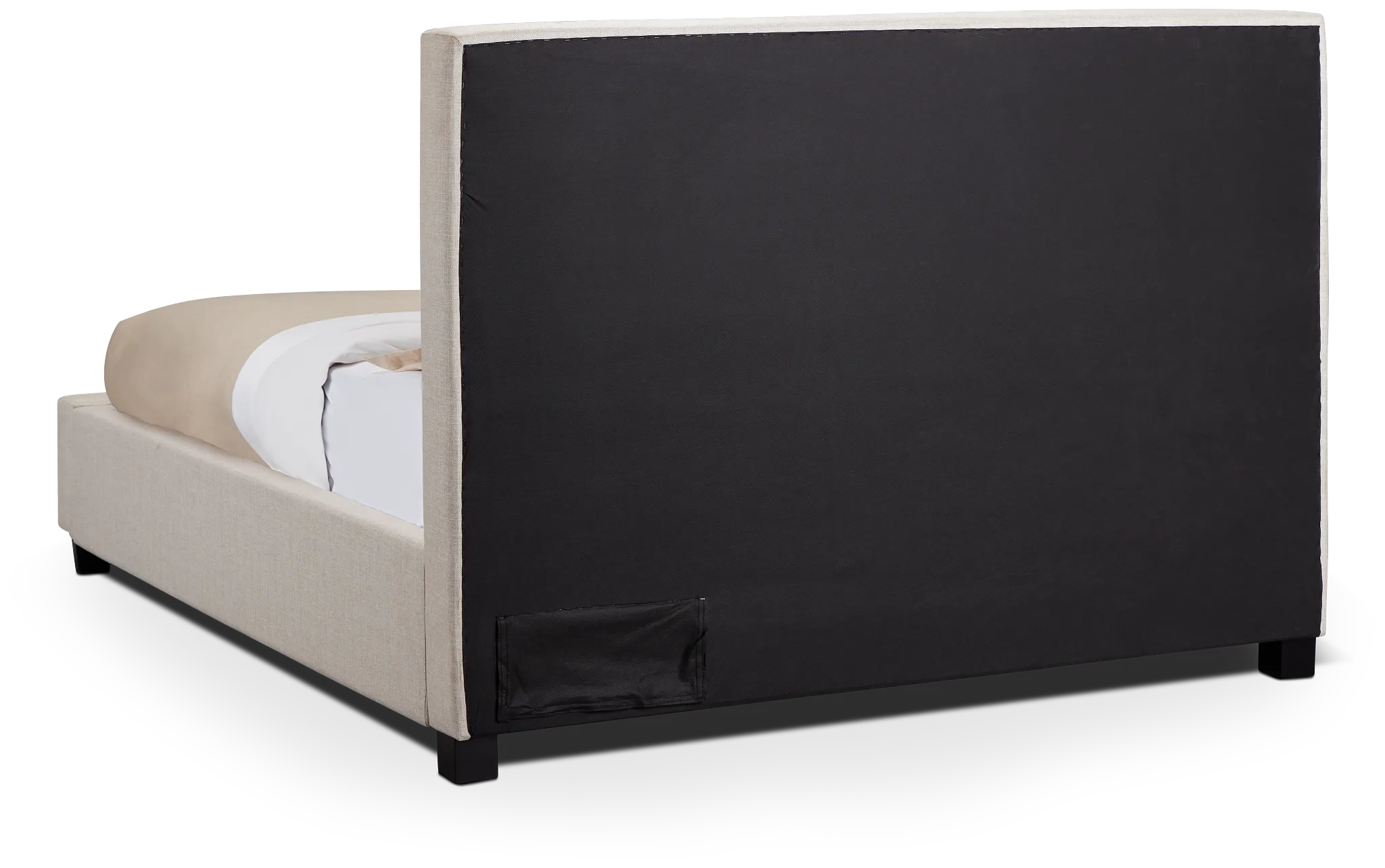 Monica Beige Uph Platform Storage Bed