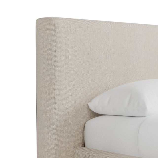 Grayton Revenue Beige 44" Upholstered Platform Bed