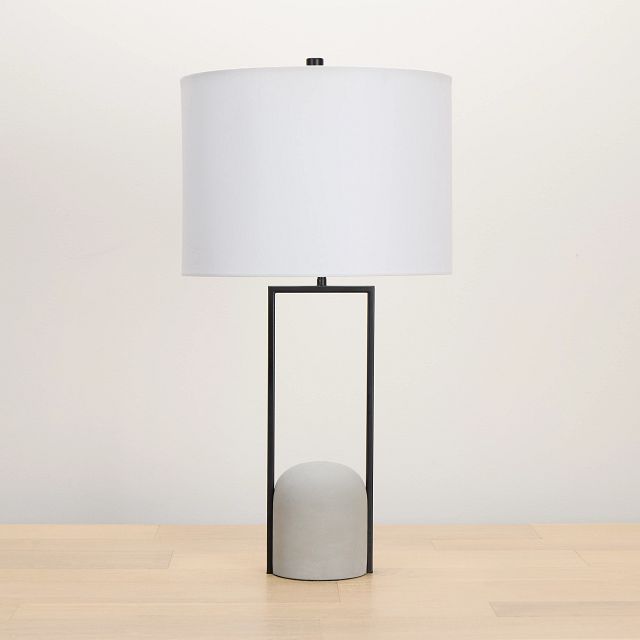 Kasano Gray Cement Table Lamp