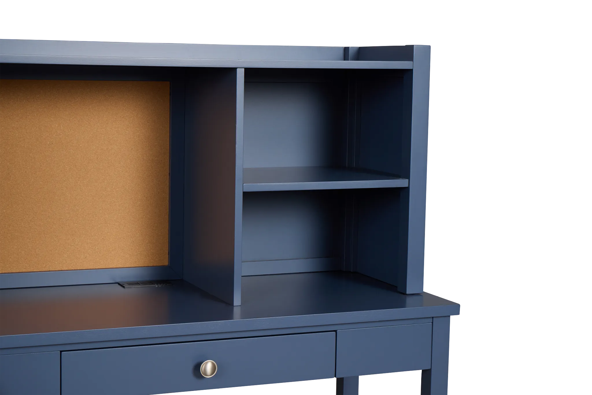 Charleston Dark Blue 1-drawer Desk & Hutch