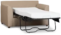 Tate Brown Fabric Memory Foam Sleeper