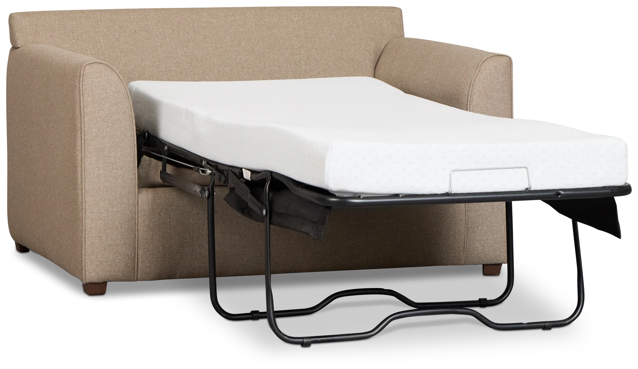 Tate Brown Fabric Memory Foam Sleeper