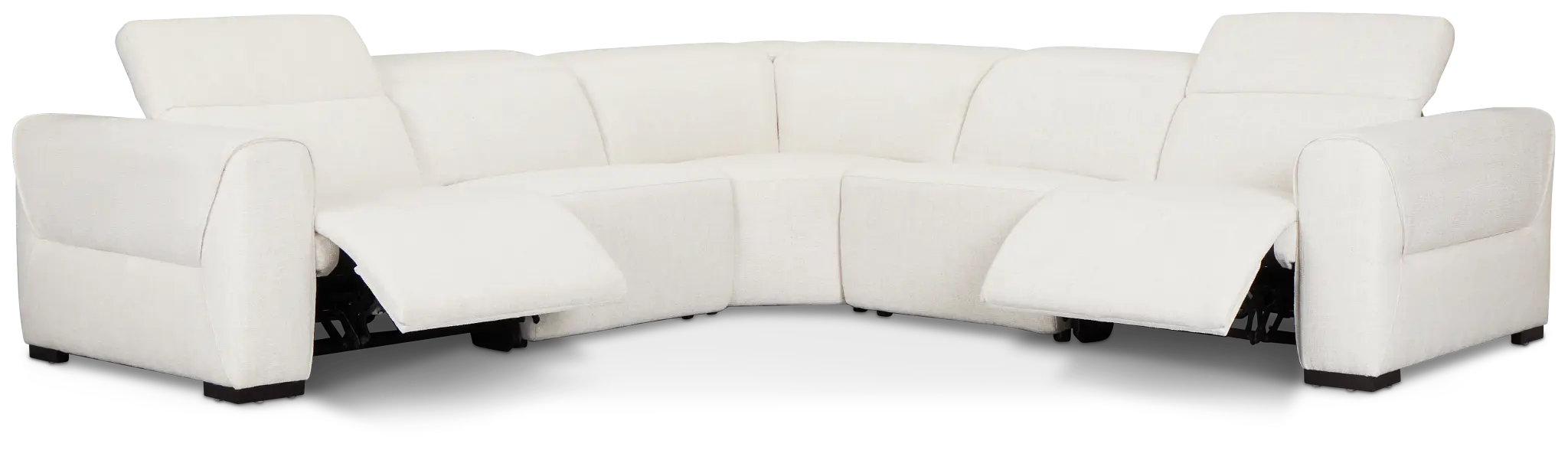 Ellis Light Beige Fabric Small Two-arm Power Reclining Sectional Ellis Light Beige Fabric Small Two-arm Power Reclining Sectional