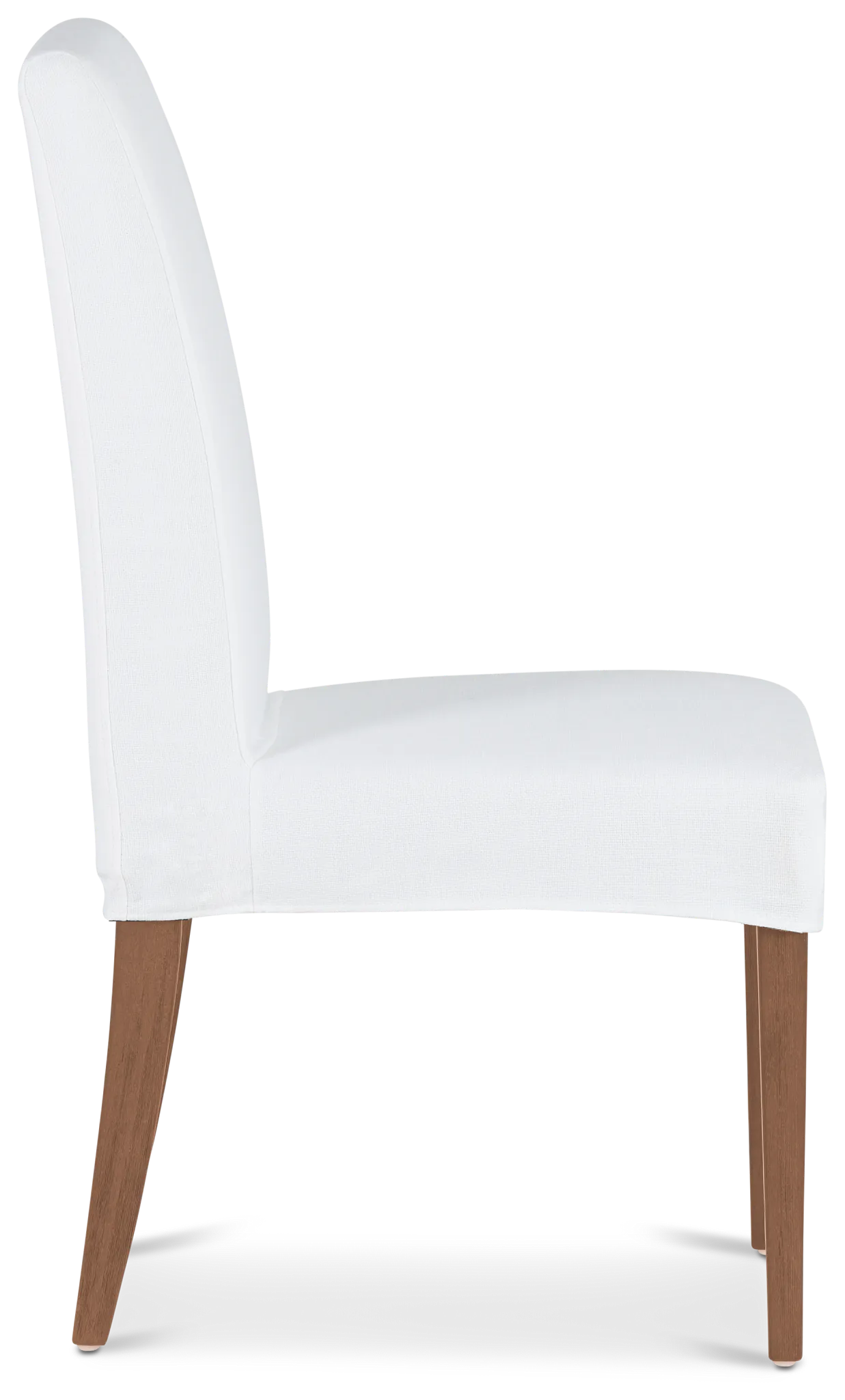 Harbor White Short Slipcover Chair With Light Tone Leg