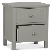 Charleston Gray 2-drawer Nightstand