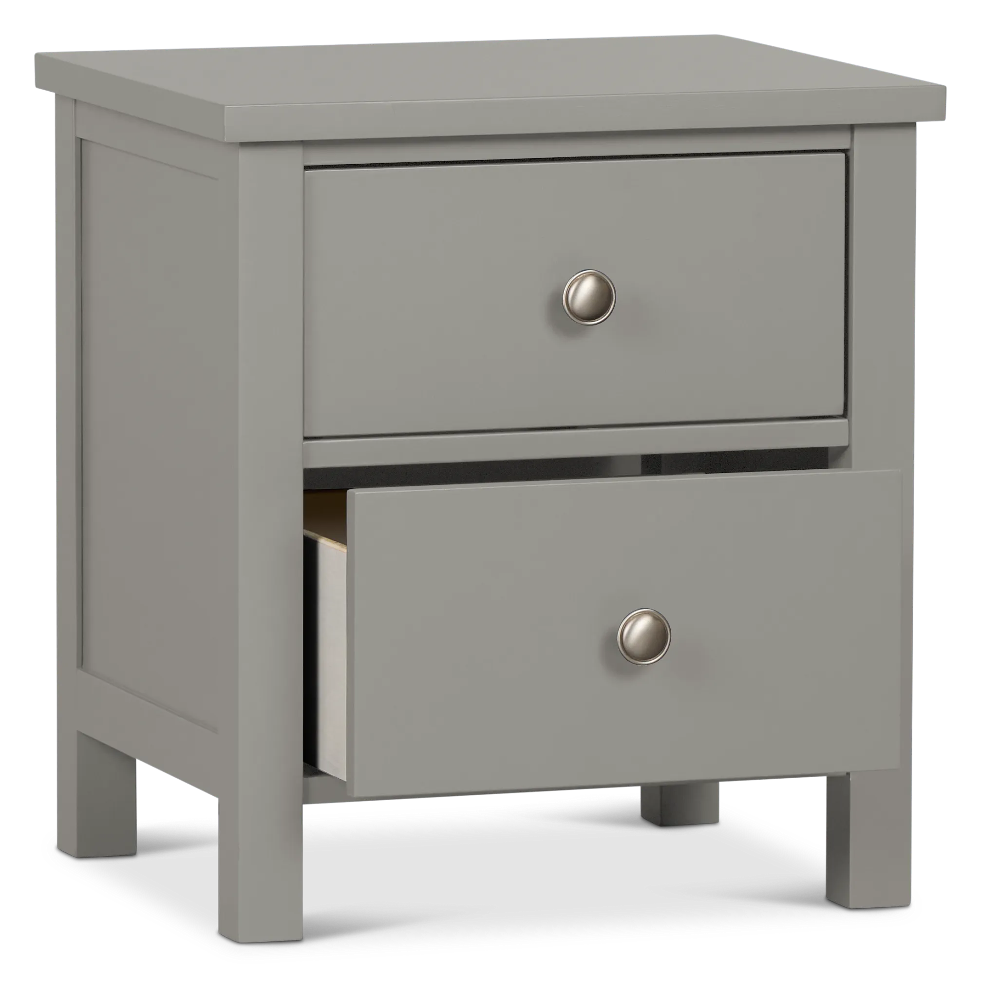 Charleston Gray 2-drawer Nightstand