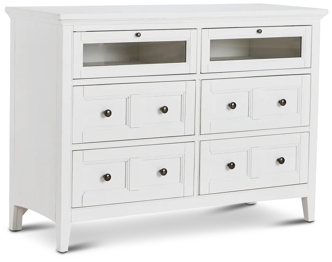 Heron Cove White Media Chest