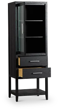 Alden Black Linen Cabinet