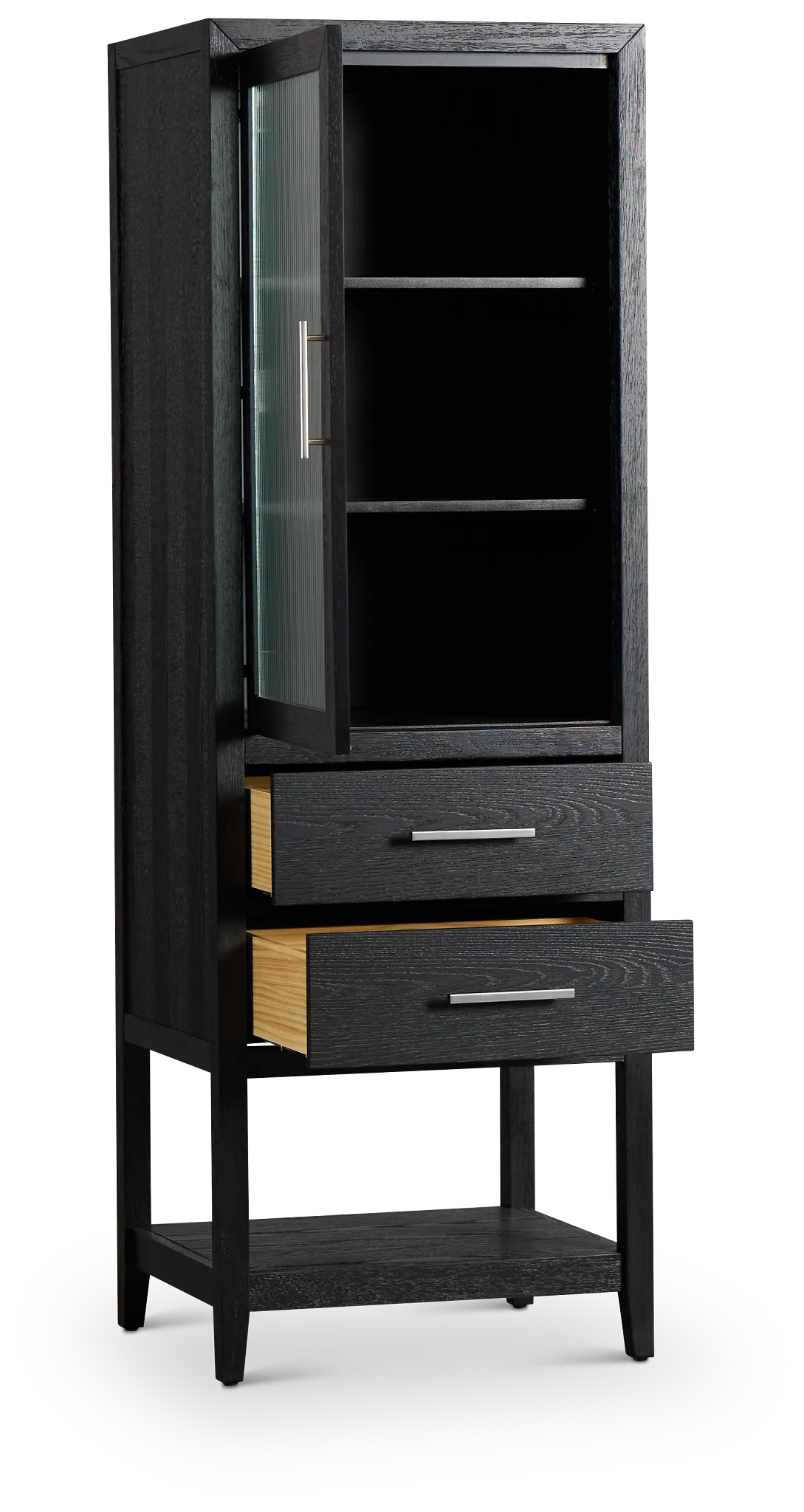 Alden Black Linen Cabinet