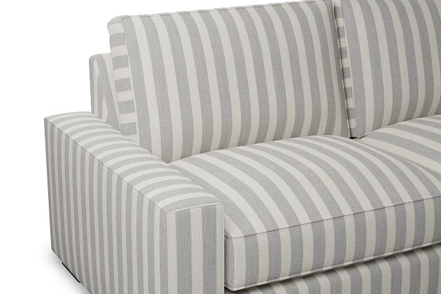 Edgewater Sea Lane Light Gray 84" Sofa W/ 2 Cushions