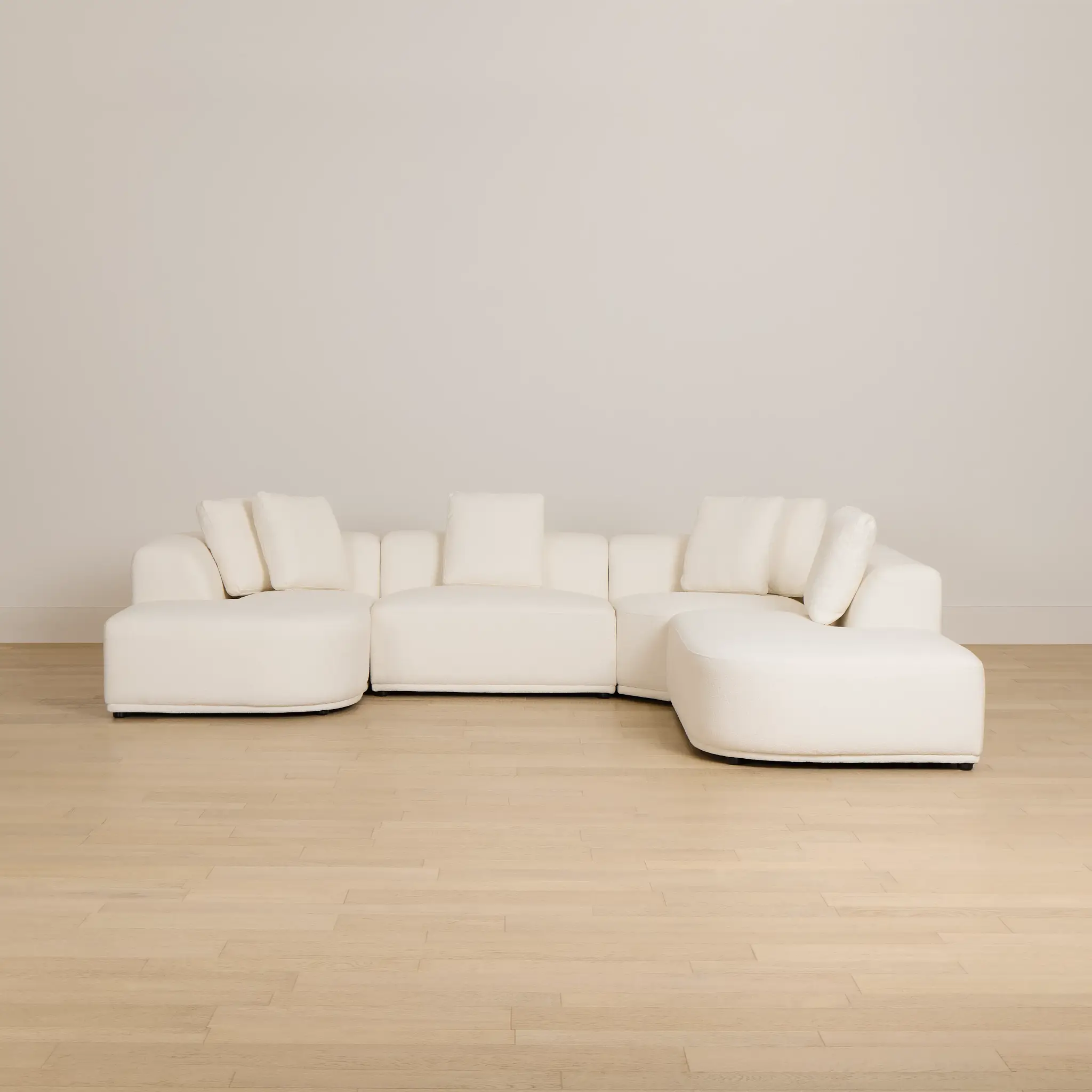 Catalina White Fabric Medium Left Chaise Sectional Catalina White Fabric Medium Left Chaise Sectional