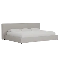 Grayton Maguire Pewter 44" Upholstered Platform Bed