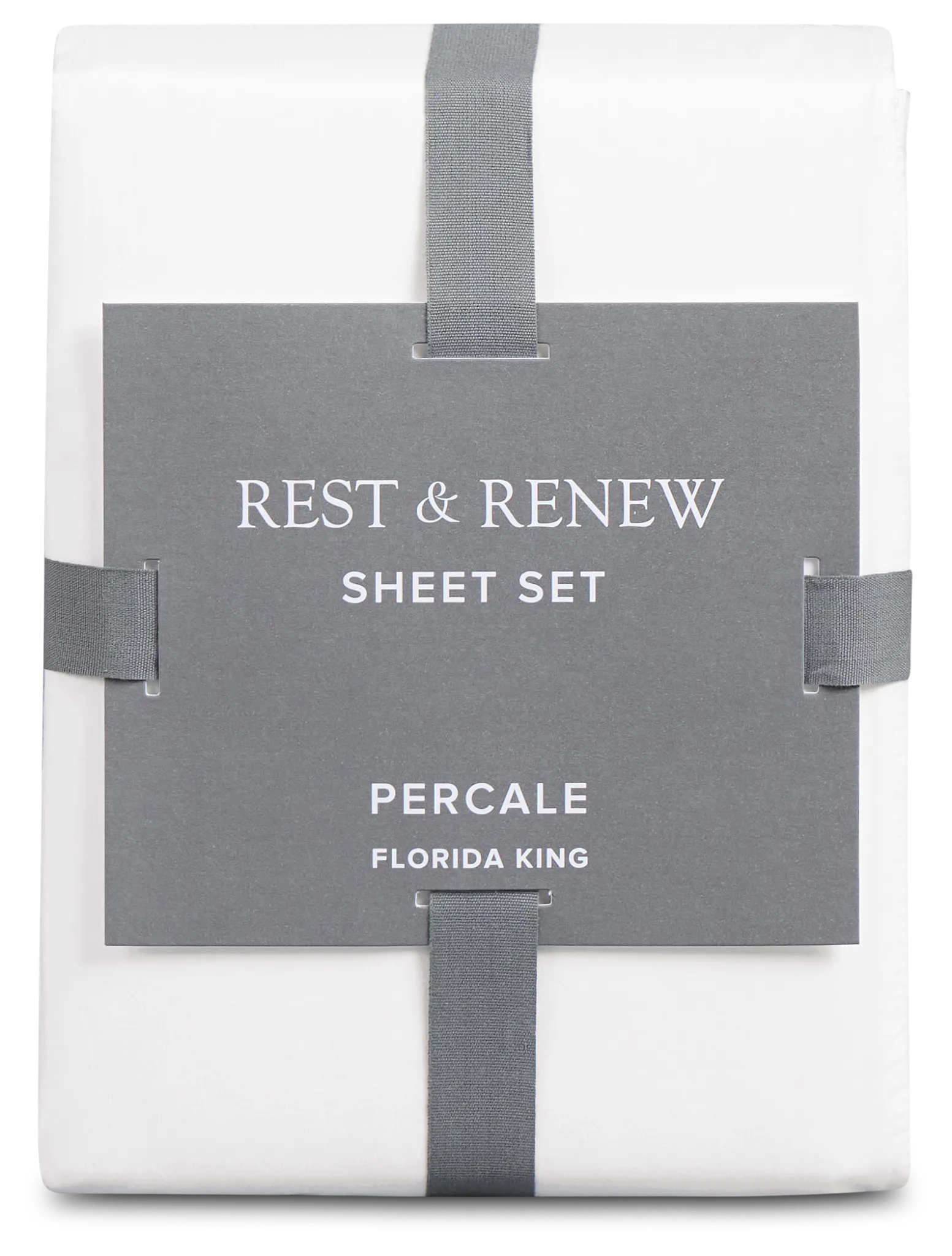 Rest & Renew Percale Cotton White 200 Thread Sheet Set