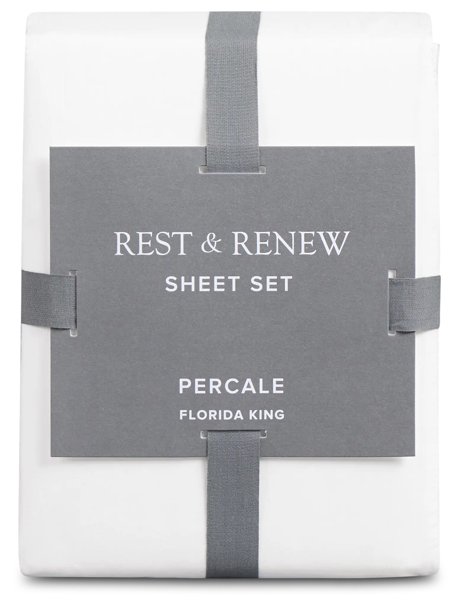 Rest & Renew Percale Cotton White 200 Thread Sheet Set Rest & Renew Percale Cotton White 200 Thread Sheet Set