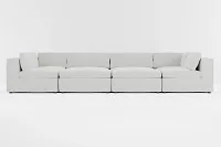 Destin Delray Pewter Fabric 8-piece Pit Sectional