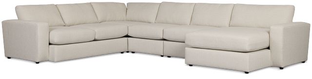 Brantley Light Beige Fabric Large Right Chaise Sectional