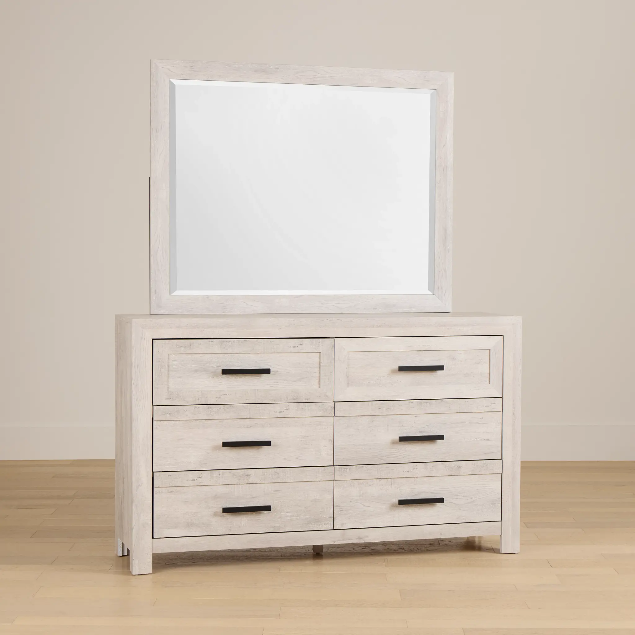 Delray White Dresser & Mirror Delray White Dresser & Mirror