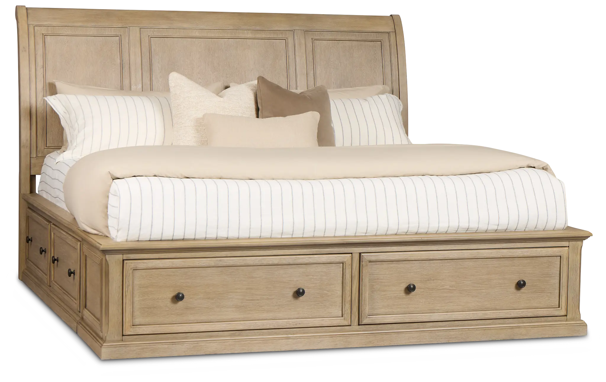 Galveston Light Tone Sleigh Storage Bed Galveston Light Tone Sleigh Storage Bed