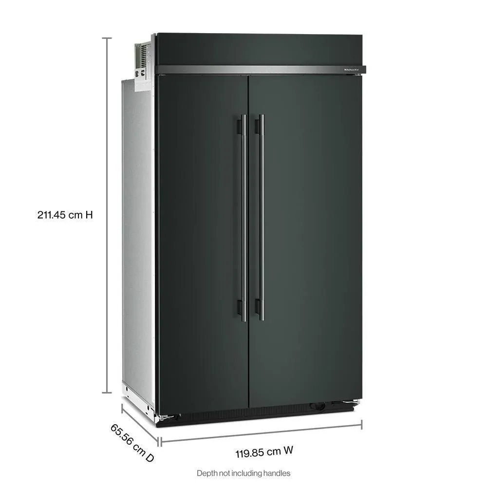 Kitchenaid 748 Series Green 48" Built In Side By Side Refrigerator