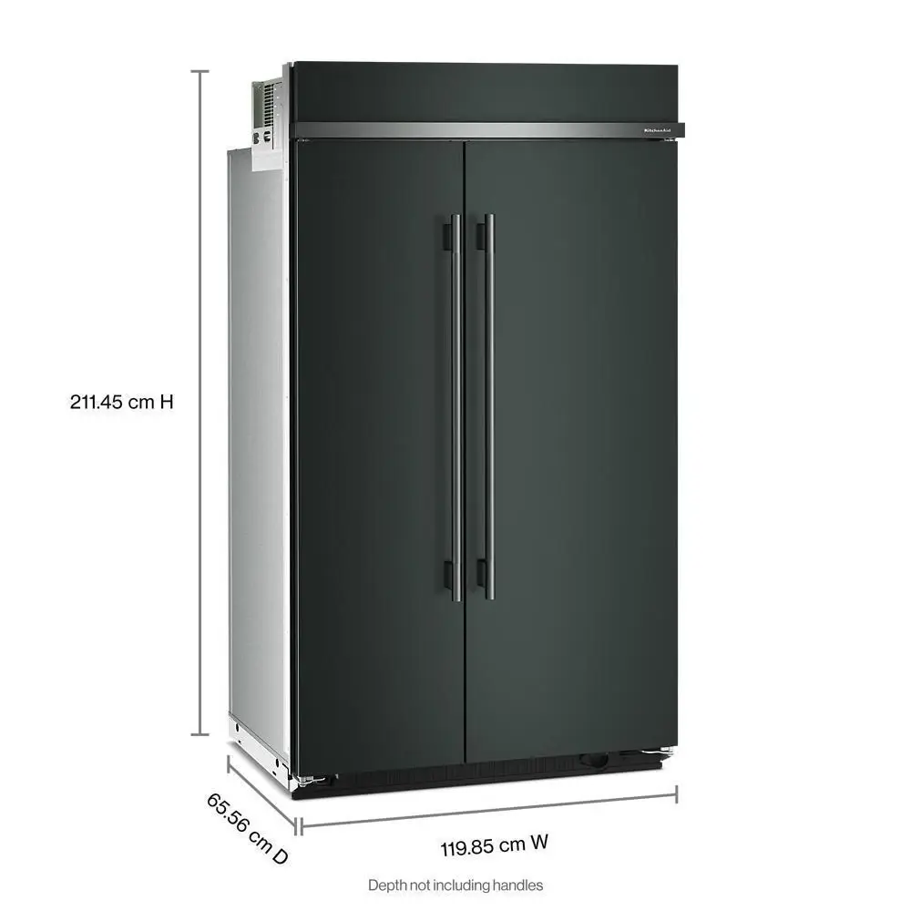 Kitchenaid 748 Series Green 48" Built In Side By Side Refrigerator Kitchenaid 748 Series Green 48" Built In Side By Side Refrigerator