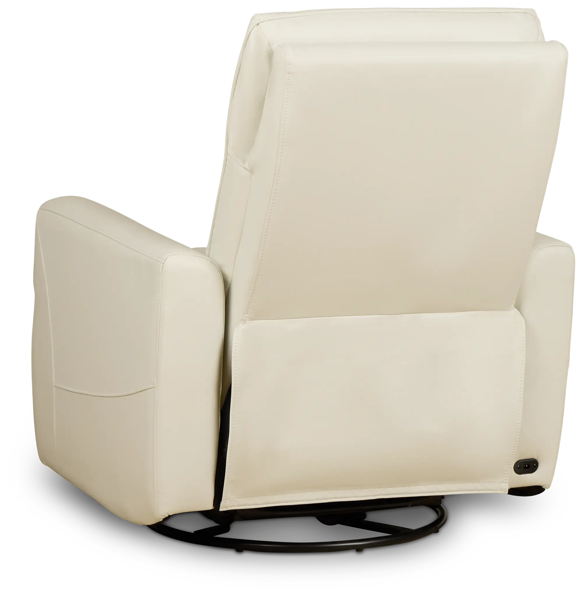 Izzy White Lthr/vinyl Power Swivel Glider Recliner Izzy White Lthr/vinyl Power Swivel Glider Recliner