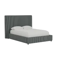 Grayton Lucy Navy 54" Upholstered Platform Bed