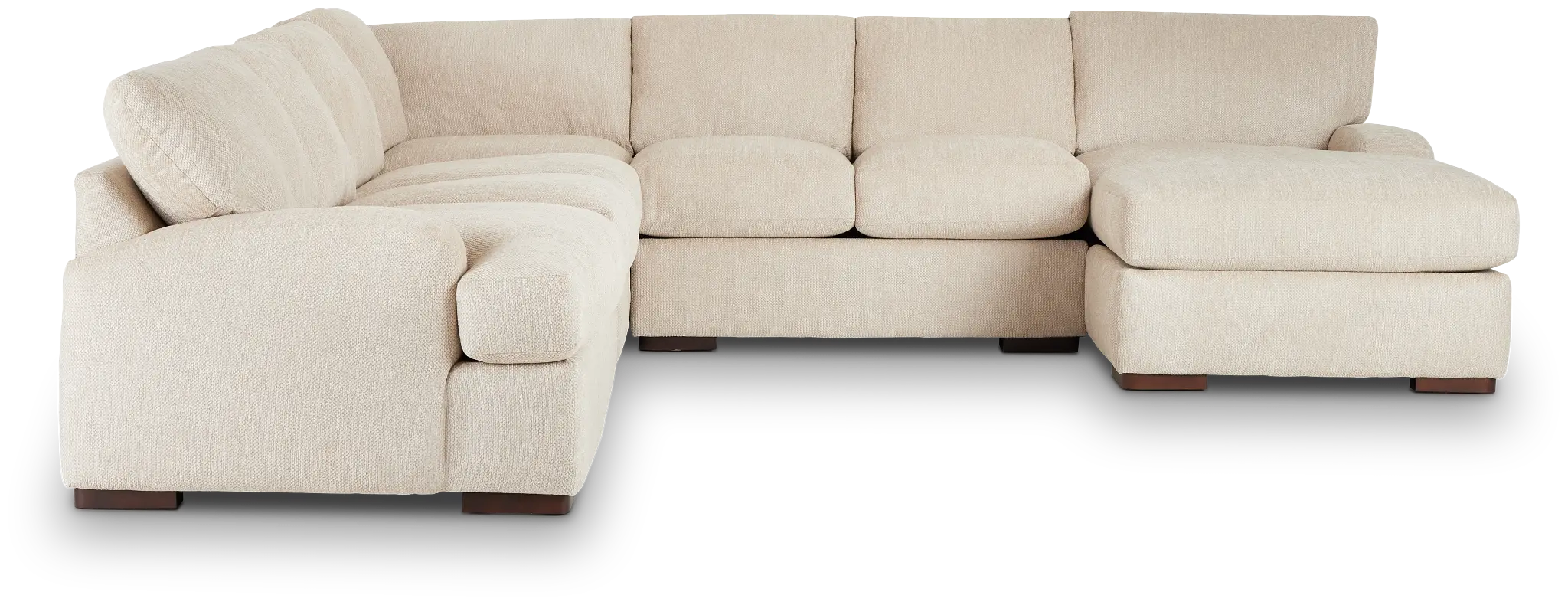 Alpha Beige Fabric Large Right Chaise Sectional Alpha Beige Fabric Large Right Chaise Sectional