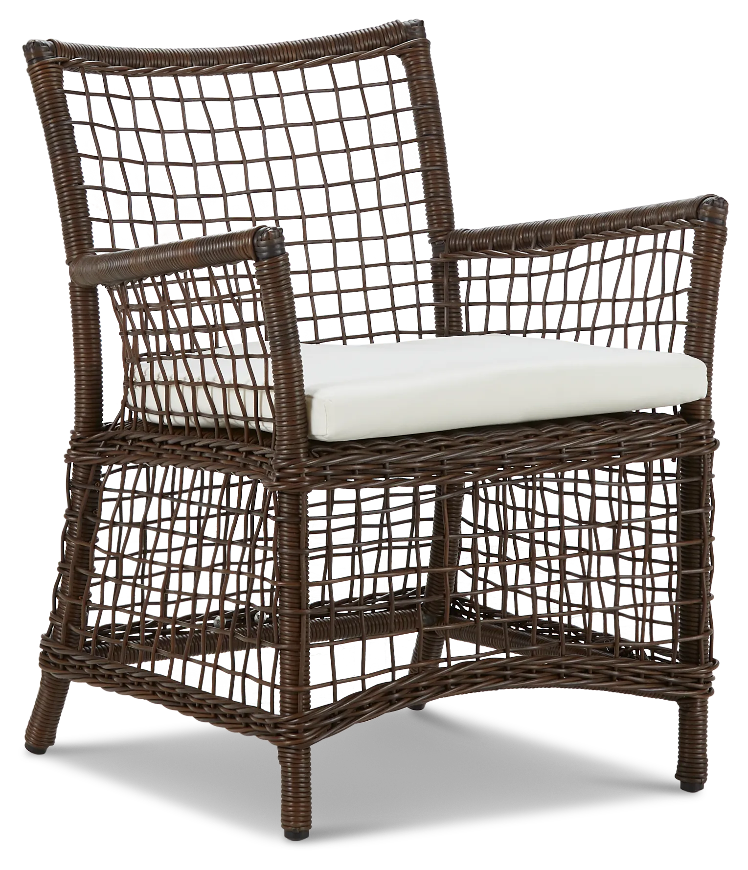 Southport White Woven Arm Chair