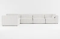 Destin Sea Lane Light Gray Fabric 6-piece Modular Sectional