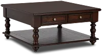 Savannah Dark Tone Storage Square Coffee Table