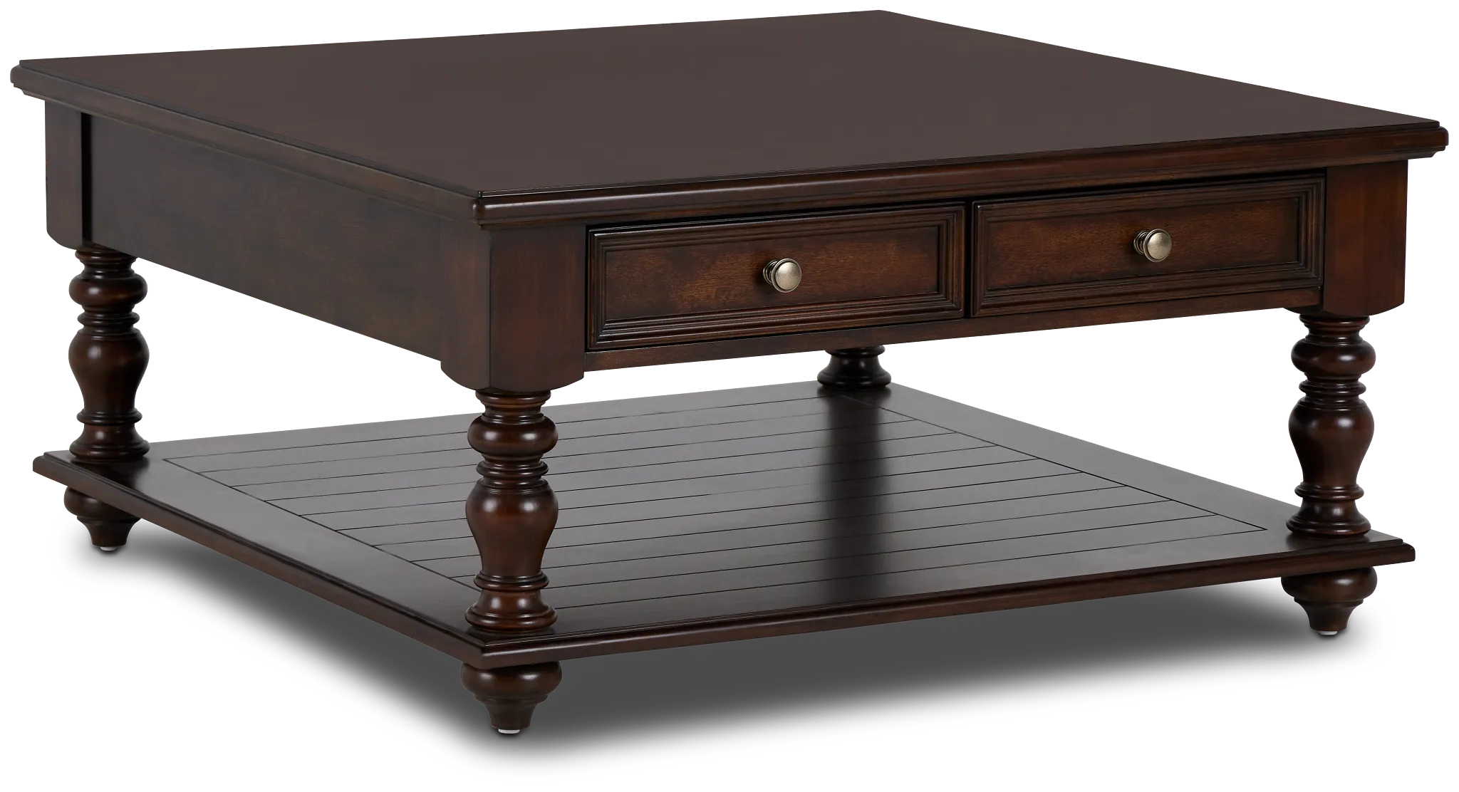 Savannah Dark Tone Storage Square Coffee Table