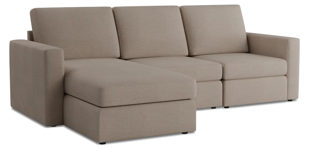 Citymod Beige Fabric Small Left Chaise Sectional