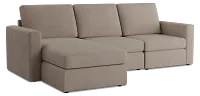 Citymod Beige Fabric Small Left Chaise Sectional
