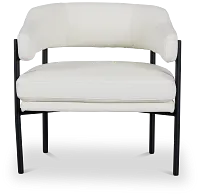 Sebby White Micro Accent Chair