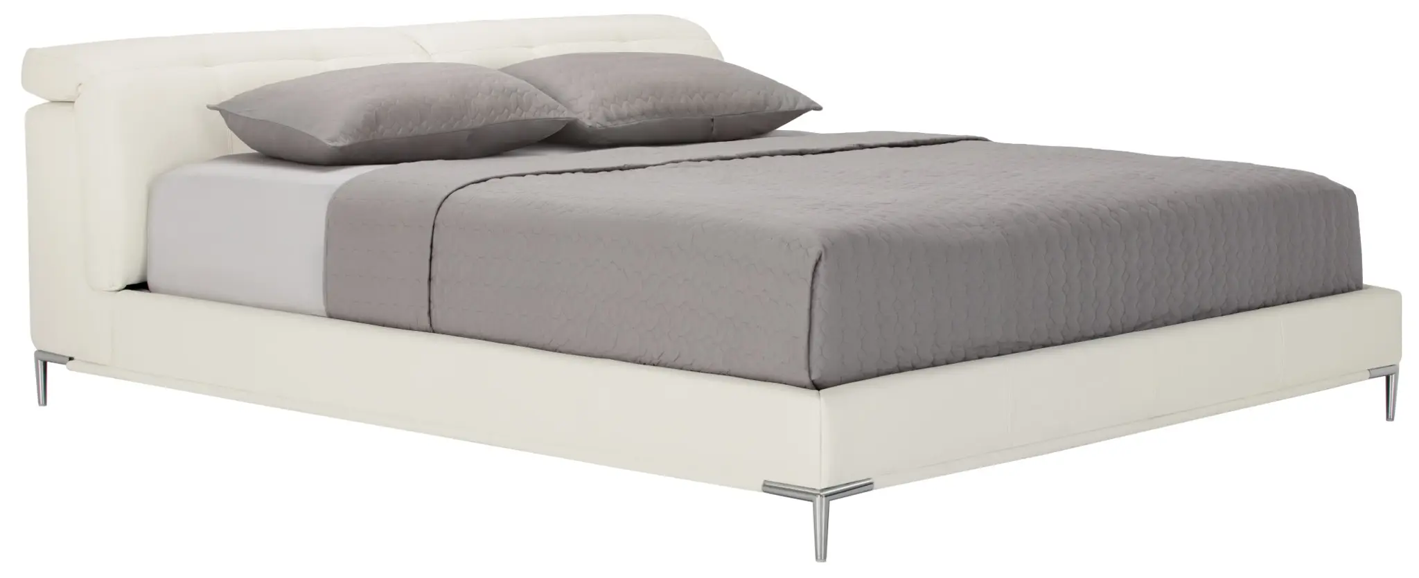 Santino White Micro Platform Bed Santino White Micro Platform Bed
