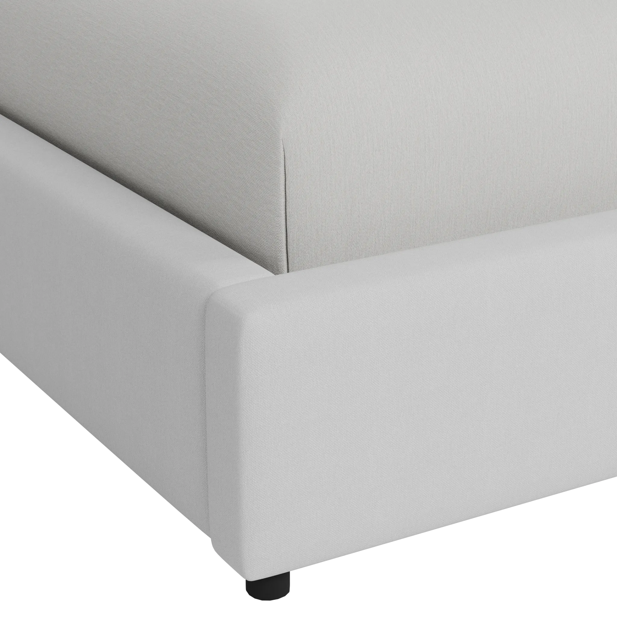 Grayton Revenue White 44" Upholstered Platform Bed