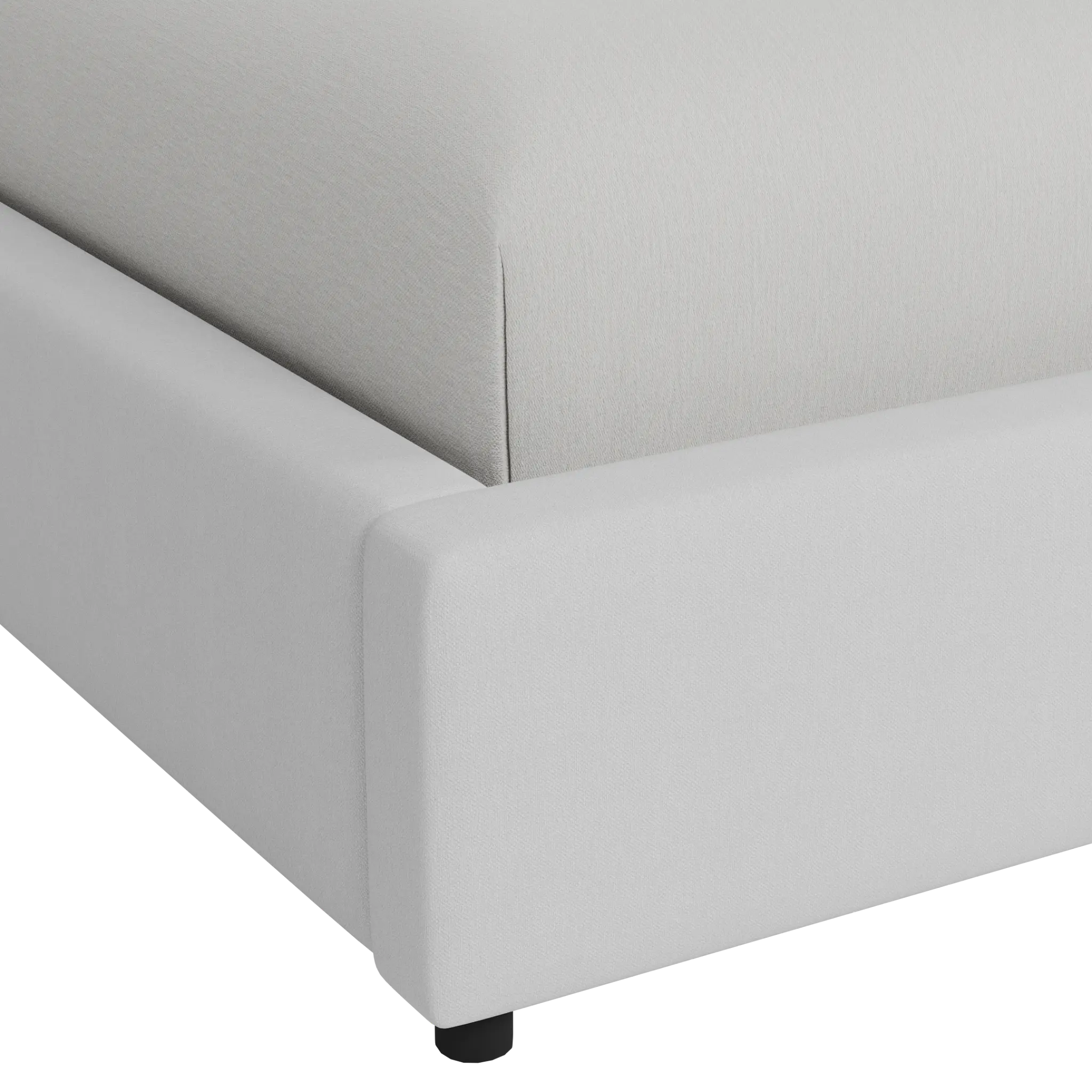 Grayton Revenue White 44" Upholstered Platform Bed Grayton Revenue White 44" Upholstered Platform Bed