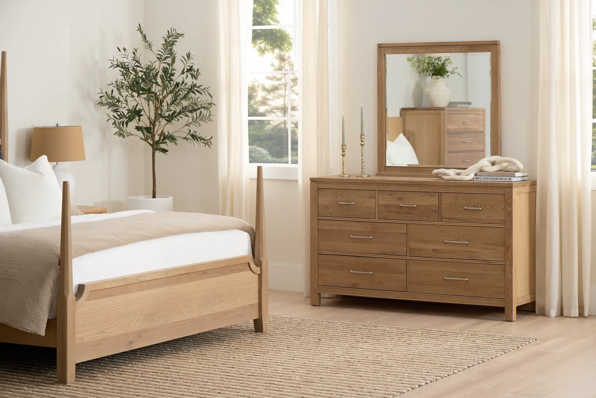 Carolina Light Tone Dresser & Mirror Carolina Light Tone Dresser & Mirror