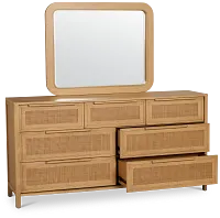 Pacific Light Tone 7-drawer Dresser & Mirror