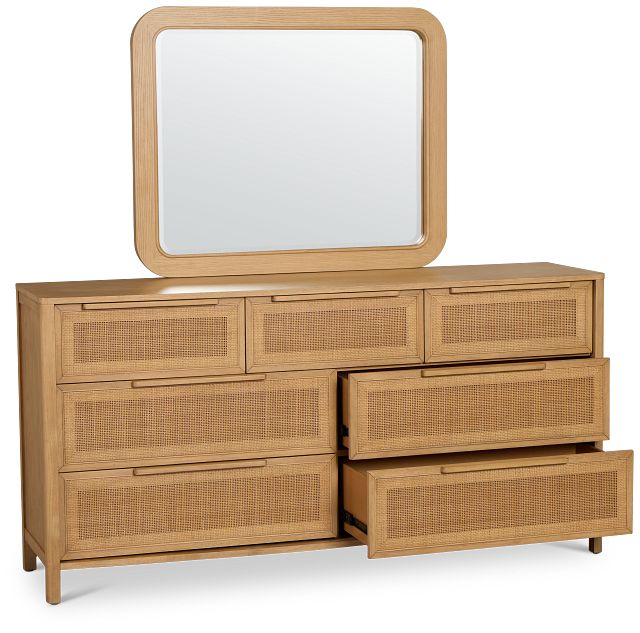 Pacific Light Tone 7-drawer Dresser & Mirror