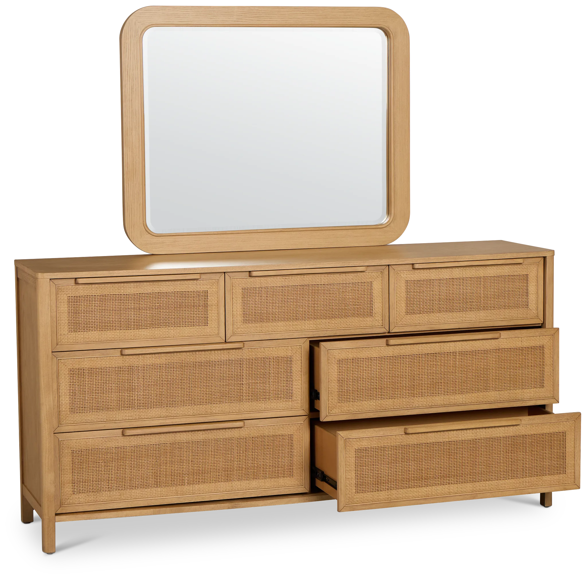 Pacific Light Tone 7-drawer Dresser & Mirror
