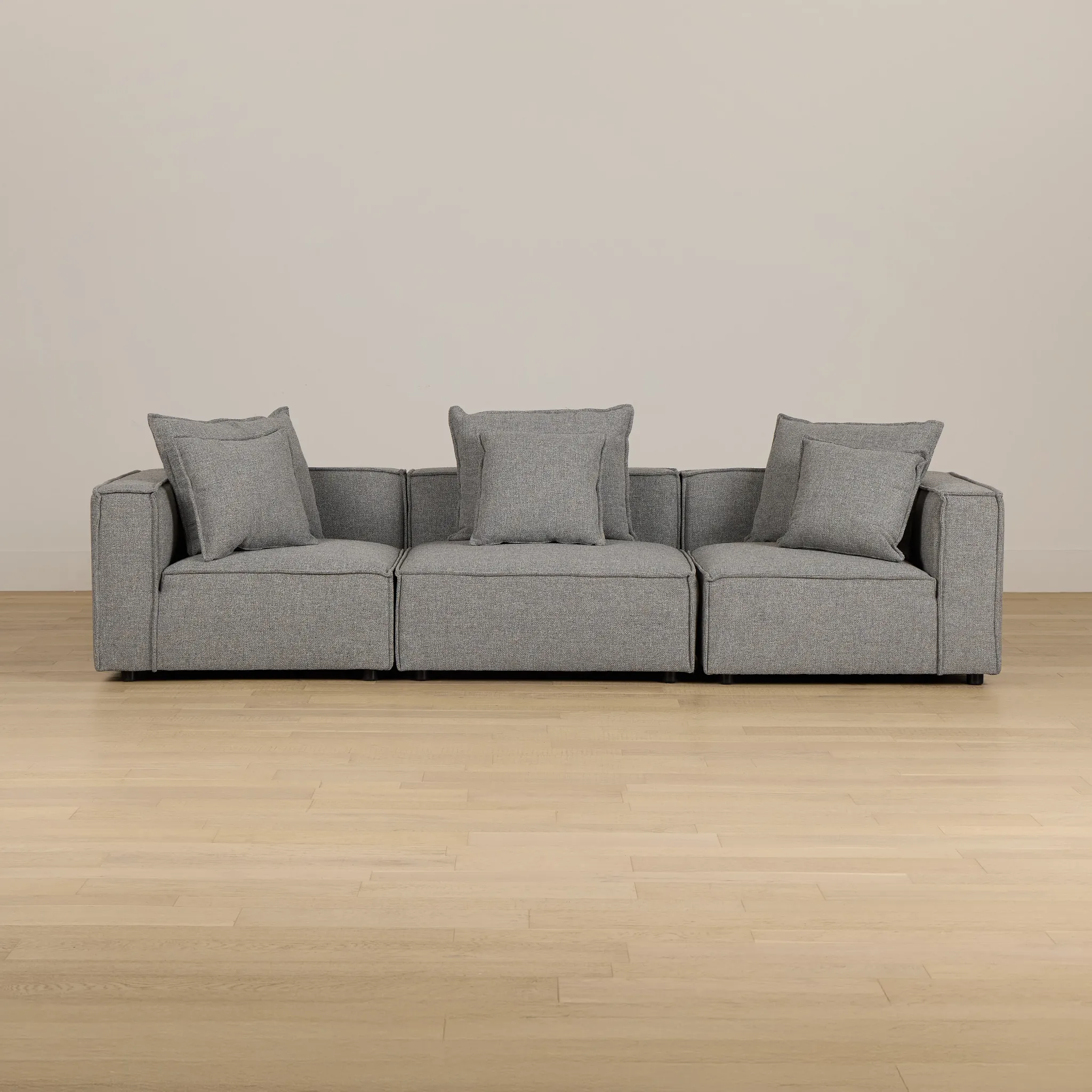 Tatum Gray Fabric 3-piece Modular Sofa